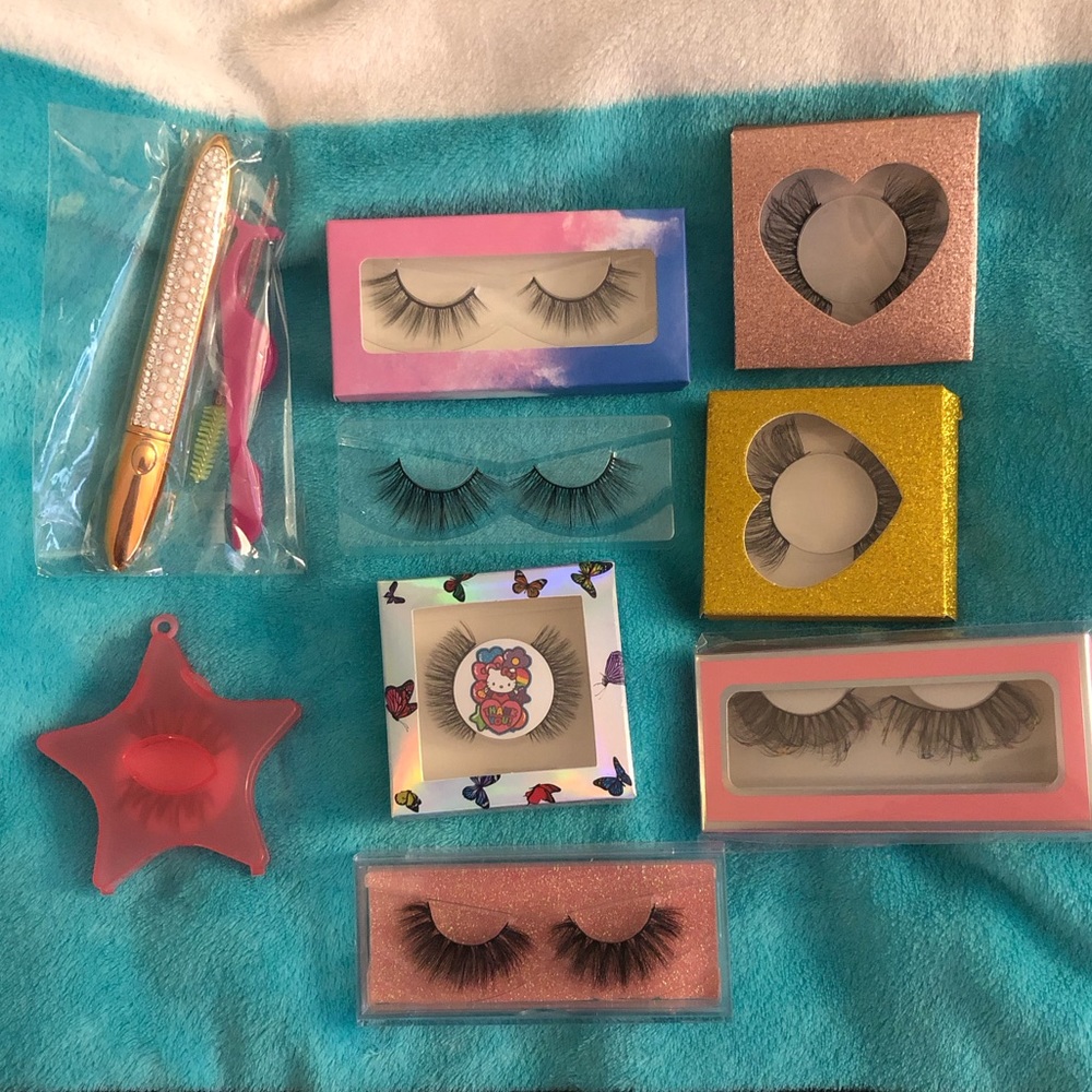 3D False Faux Minx Black Eyelash Bundle